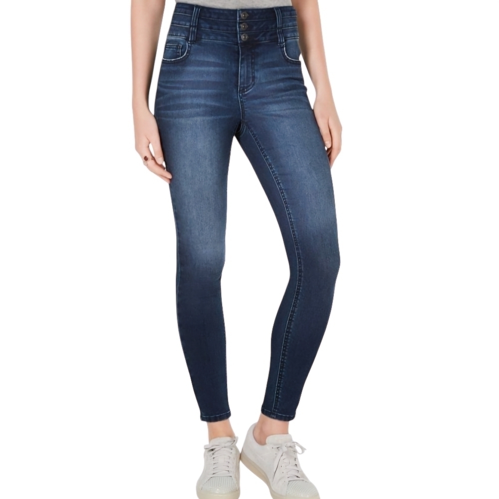 Vanilla Star‎ high rise skinny streatchy jeans with triple button Size 20